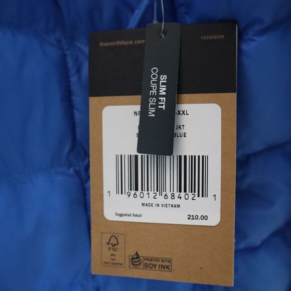 The North Face Men's Sz 2XL Super Sonic Blue Thermoball ECO Full Zip Jacket $210 - Picture 3 of 12